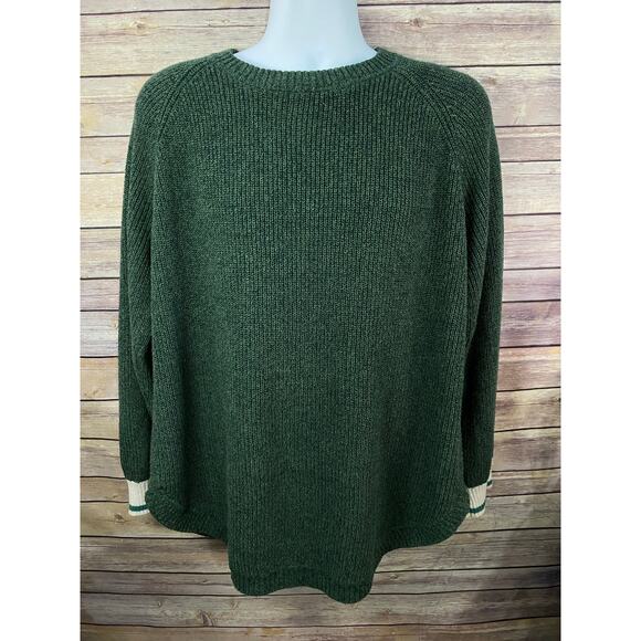Roots Canada Sweatshirt Men’s 2XL Green Knit Pullover Made in Canada Heritage - Picture 1 of 10